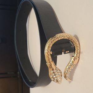 Snake Gold Serpent with black belt